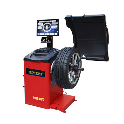 গুণ  Low  Speed 140RPM 28" rim Auto Wheel Balancing Machine Vertical Type কারখানা