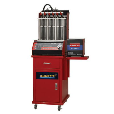 গুণ  Ultrasonic Auto Fuel Injector Tester And Cleaner 6 Nozzle For Vehicle কারখানা